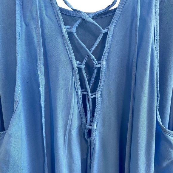 mele beach - blue ombre maxi dress - M (OS) - Picture 8 of 13